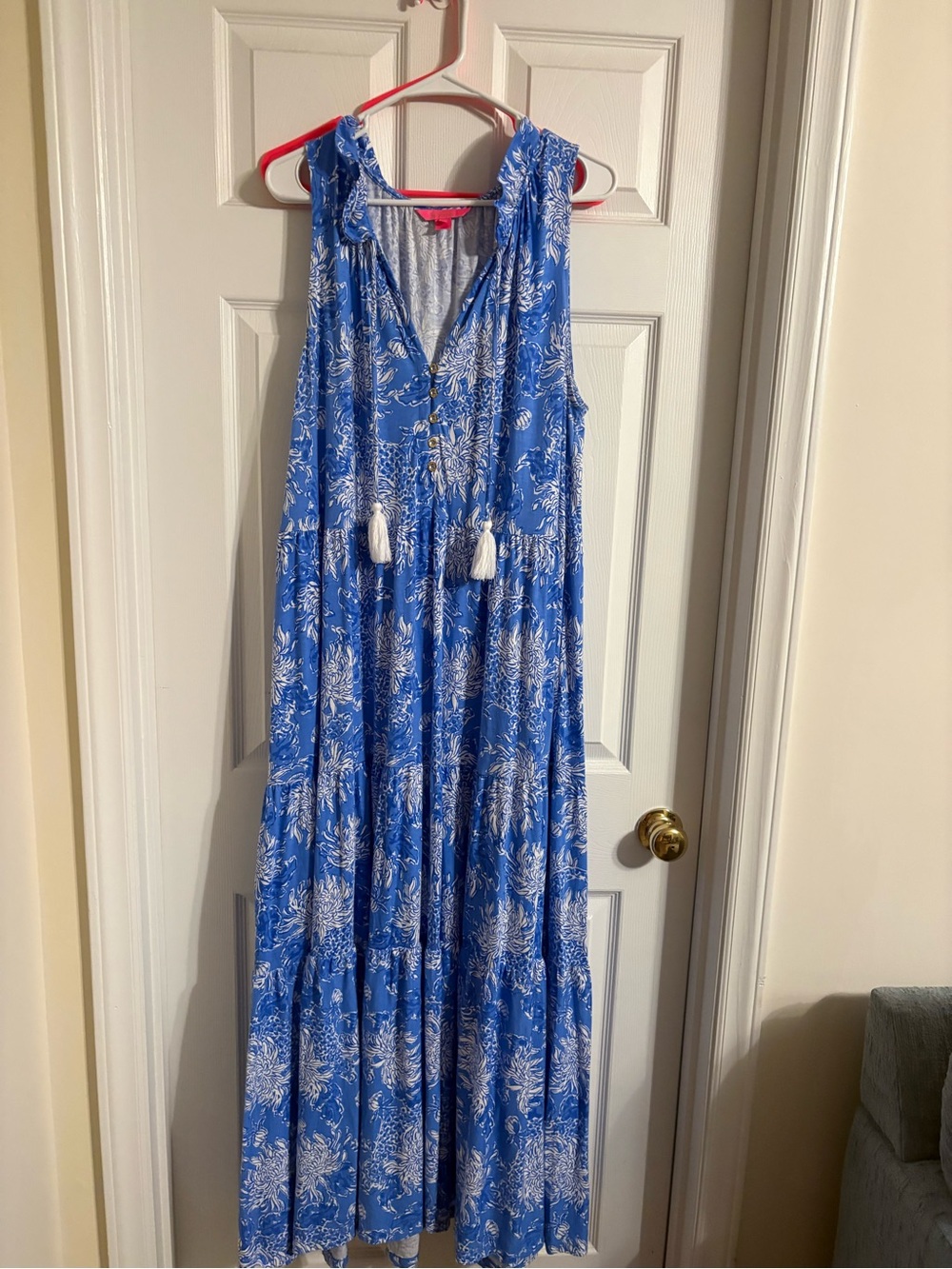 Lilly Pulitzer Blue and White Malone Maxi dress